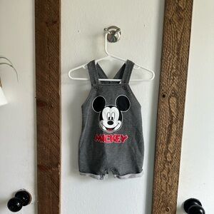 New Disney Mickey Mouse 3-6M French Terry Short Overalls
New without tags